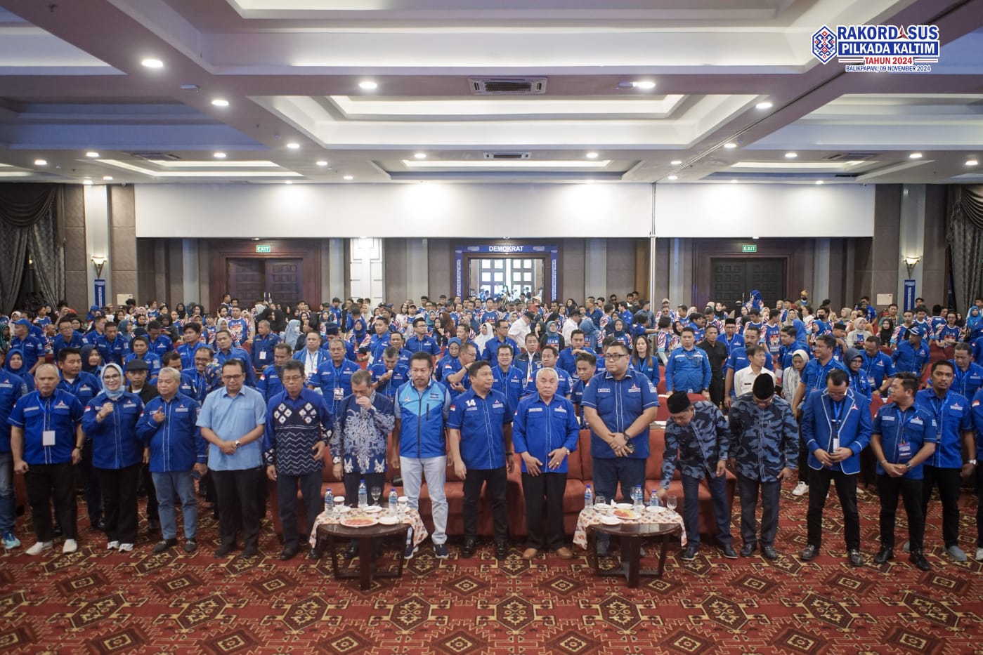 Ketua Satgas Kalimantan yang juga Ketua Wantim DPP Partai Demokrat Sarjan Taher menghadiri Rakordasus DPD PD Kaltim konsolidasi pemenangan Pilkada di Balikpapan, Kaltim.